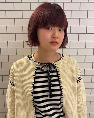 ショート カラー ofF élua所属・もりしま あやかのヘアスタイル