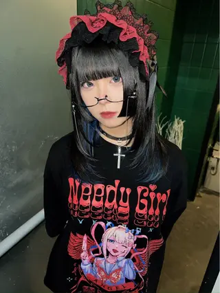 セミロング 【ロングウルフカット 姫カット】伊藤裕哉のヘアスタイル