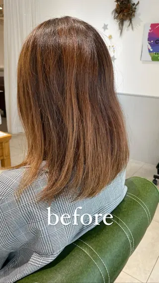 ミディアム カラー eins.hair所属・過去一の柔髪ヘア 🌿einshairのヘアスタイル