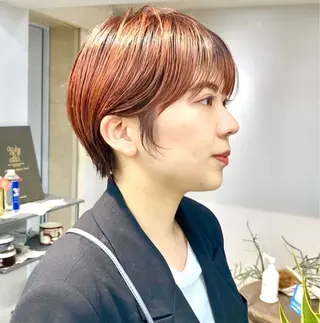 ショート カラー ナチュラル×色気パ ーマ 渋谷/マナミのヘアスタイル