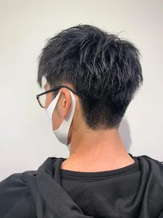 ショート メンズ 【センターパート/ マッシュ】ryokaのヘアスタイル