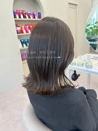 ミディアム カラー 美髪矯正/髪質改善/ 艶髪🤍伊藤梨紗のヘアスタイル