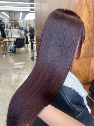 ロング カラー 🌷ラベンダーピンク 顔まわり🌷ねいろのヘアスタイル