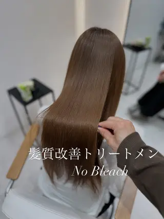 ロング カラー 赤み消し/オリーブ カーキ/福田れんのヘアスタイル