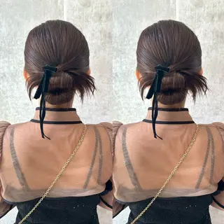 ロング ヘアアレンジ シールエクステ🎀 羽エクステ🌙しぇるのヘアスタイル