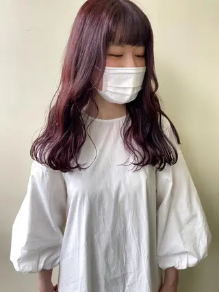 セミロング 韓国ヘア🇰🇷 SAYAのヘアスタイル