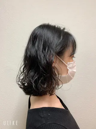 セミロング カラー パーマ エンドウ　ミノリ🤎 /半個室/レイヤーのヘアスタイル