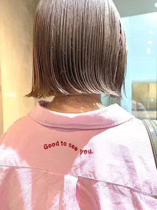 ミディアム カラー ツキノキ ミナのヘアスタイル