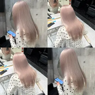 ロング カラー ハイトーン特化/ 複雑履歴修正/拓真のヘアスタイル