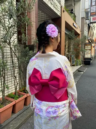 ベージュ/アレンジ /横浜/杉本千夏のヘアスタイル