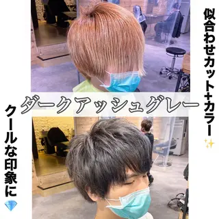 ショート カラー ヘアアレンジ メンズ Loy所属・メンズヘア特化 パーマ 縮毛矯正🔷のヘアスタイル