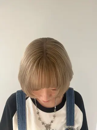 ミディアム カラー Kasumi | くすみブラウン×渋谷のヘアスタイル