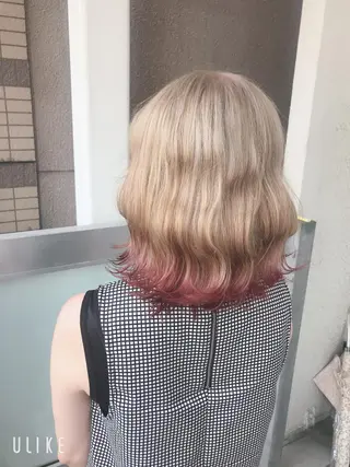 ミディアム カラー オーストヘアー ミコ所属・岩谷/ブリーチ 🪽透明感カラーのヘアスタイル