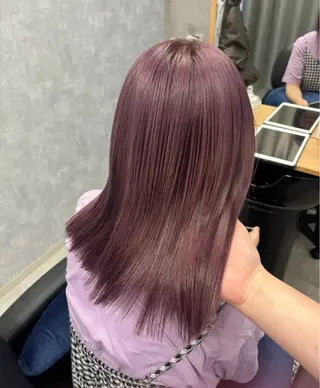 ミディアム ハイトーン特化/個室 RISE🩶のヘアスタイル