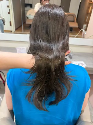 ロング カラー 韓国風パーマ/ヘア セット/店長みづきのヘアスタイル