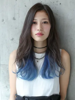 ロング カラー パーマ ヘアアレンジ メンズ 新宿駅近♡友達とOK 🦋W -ワット -のヘアスタイル