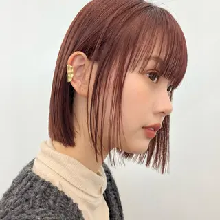 ショート カラー 暖色/艶髪/ボブ/ ショート/Ayaのヘアスタイル