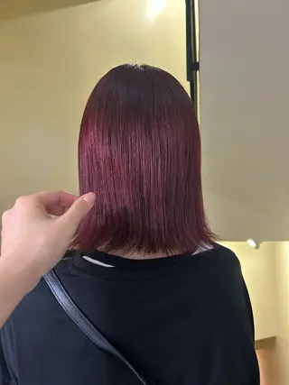 ミディアム カラー ☕️結【suii.】 ボブ/ヘアセット☕️のヘアスタイル