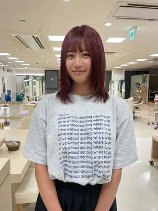 ミディアム カラー ヘアアレンジ 🍒KIKUCHI KANAE🍒のヘアスタイル