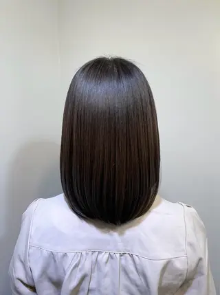 ミディアム カラー ブリーチ毛対応酸性 ストレート🌈サキのヘアスタイル