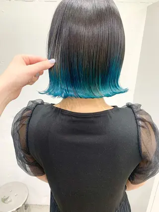 ショート カラー ヘアアレンジ SALOWIN原宿ash店所属・憧れの艶ハイトーンへ 🌙サイダサキのヘアスタイル