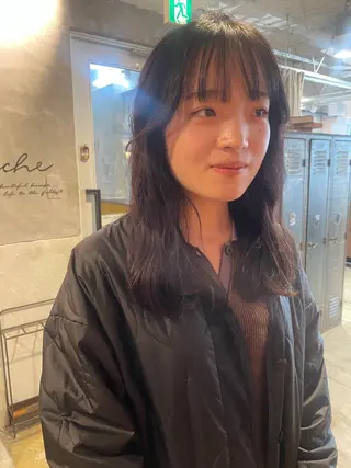 セミロング さの あやねのヘアスタイル