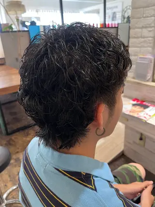 パーマ メンズ ハイトーン/韓国風/ 艶髪/吉祥寺のヘアスタイル