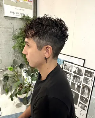 パーマ メンズ 久米寿李恵 くめじゅりえのヘアスタイル