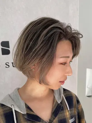 ショート カラー hair salon suiw所属・ハイトーンショート 特化‬吉田義隆のヘアスタイル