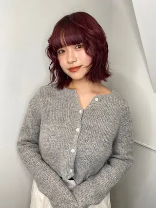 セミロング カラー land所属・透明感カラー/レイヤ ー🌙Honokaのヘアスタイル