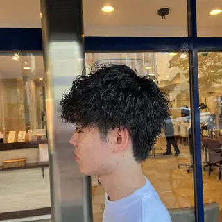 パーマ メンズ 大人透明感艶カラー 寺田稜のヘアスタイル