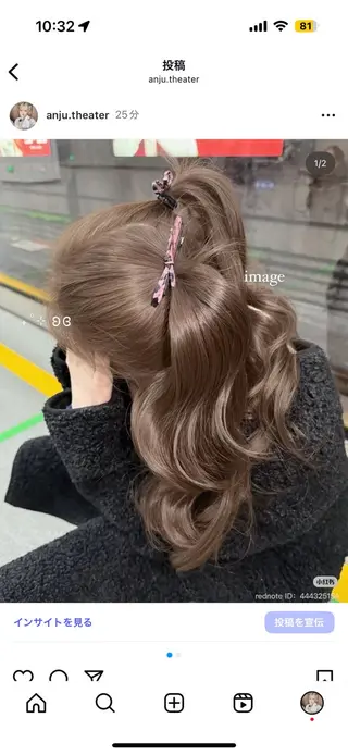 カラー 透ける透明感カラー 🤍anju🎀のヘアスタイル