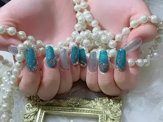 ネイル ネイルサロンAiri 長さ出し·シンプルのネイルデザイン