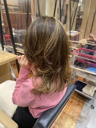 ミディアム カラー 🦕カラー指名率🦕 NO.1🦕林 秀幸のヘアスタイル