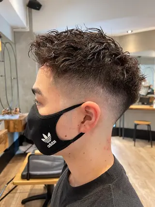 ショート パーマ メンズ amie高崎所属・高崎メンズパーマ 髪質改善TAKEのヘアスタイル