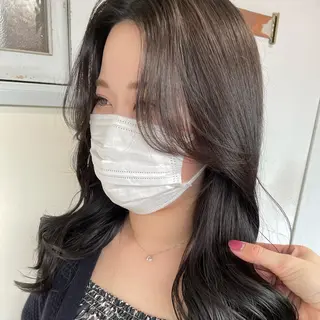 ミディアム カラー ヘアアレンジ maoブリーチ無し 似合わせカラーのヘアスタイル