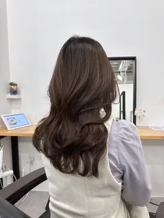 ロング のり🐼顔まわり/ 韓国/レイヤーカットのヘアスタイル