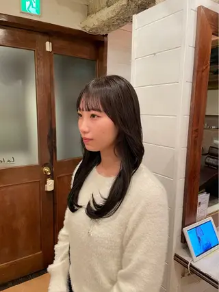 ロング ボブ/縮毛矯正/レイ ヤー♡Natsukiのヘアスタイル