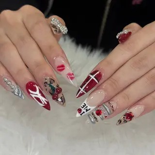 ネイル hami🎀うかん 🎀チップ長さ出しのネイルデザイン