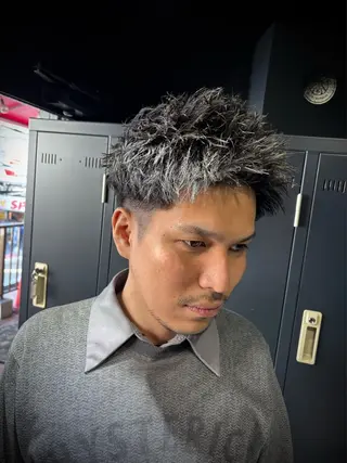 ショート メンズ メンズパーマ/難波/ 心斎橋　室園亮佑のヘアスタイル