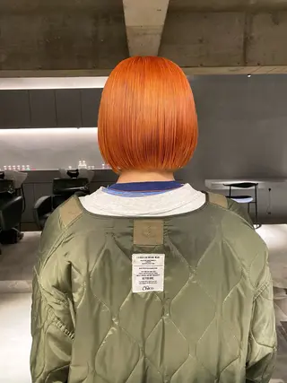 ミディアム カラー 宮川 日菜子のヘアスタイル