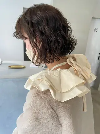 ミディアム パーマ tuna   トゥナ所属・藤川 暖士のヘアスタイル