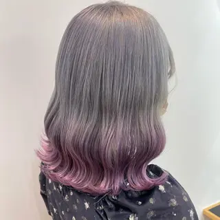 ミディアム カラー ハイトーン/ウルフ /小澤凌祐🦕のヘアスタイル