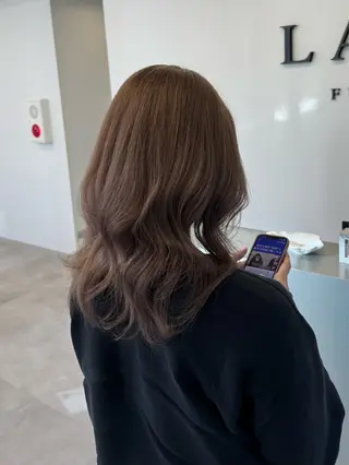 セミロング カラー エクステ/透明感 韓国ヘア/KENTAのヘアスタイル