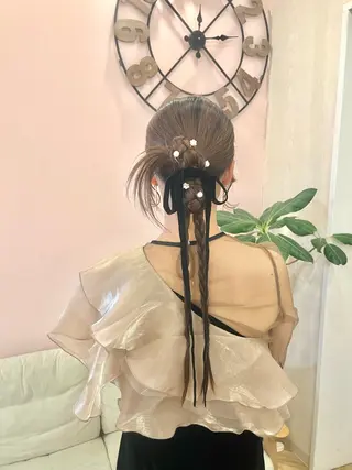 ロング ヘアアレンジ 🎀野崎 美玖𝜗𝜚˚⋆のヘアスタイル