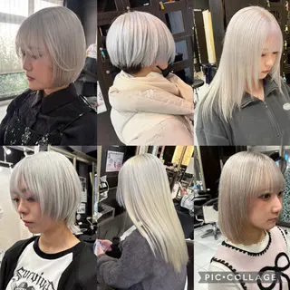 カラー ホワイト/店長/カラ ー講師/錦糸町/岩崎のヘアスタイル
