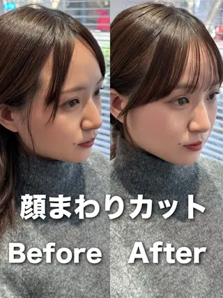 セミロング 映える顔まわり/前髪 特化 💗 ユキマのヘアスタイル