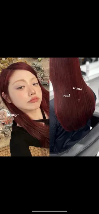 ロング カラー トレンド韓国暖色 ♡momo♡のヘアスタイル