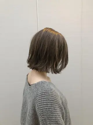 ミディアム カラー ノグチ ユウキ/ボブのヘアスタイル