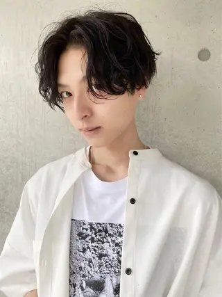 ミディアム パーマ ✨【公式】渋谷メンズ サロン BLUCK✨のヘアスタイル